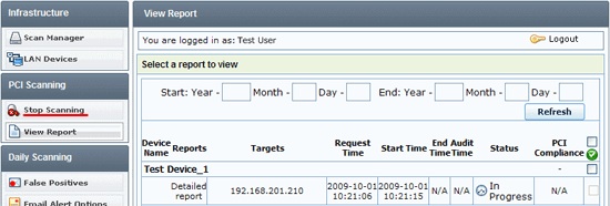 Status opvragen met View Report