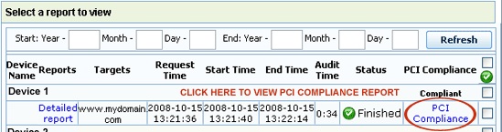 PCI Compliance rapport