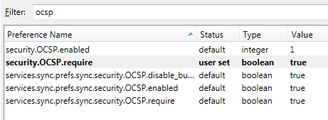 Mozilla Firefox - OCSP