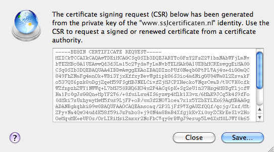 Apple OS X Server 10.6 - Aanmaken CSR