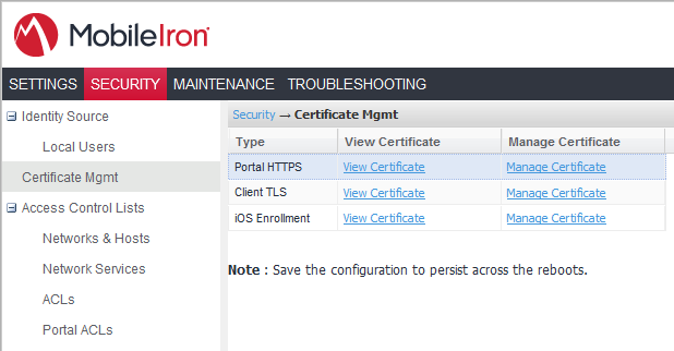 MobileIron - Installatie Certificaat