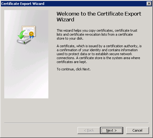 Wizard certificaat exporteren