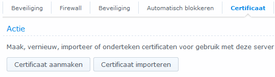 Synology DSM5 - Installeren SSL Certificaat