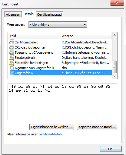 Certificaat importeren in Exchange