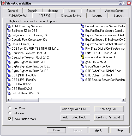 VisNetic WebSite Pro webserver - Installeren SSL Certificaat