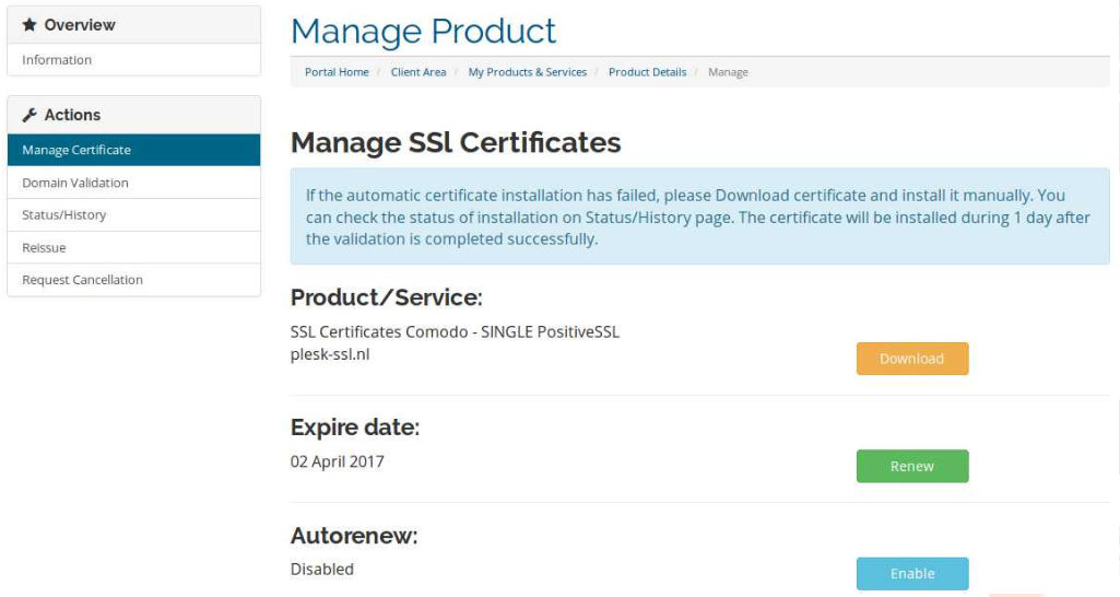 Xolphin WHMCS SSL module handleiding