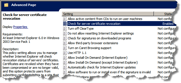 Group Policy scherm