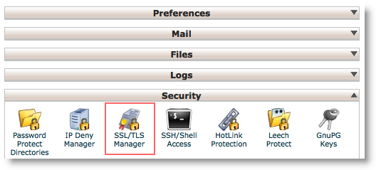 Ga naar SSL/TLS Manager